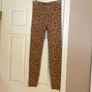 Anthropologie Leopard Ribbed Leggings Size XS/S LIKE NEW worn once Super Soft